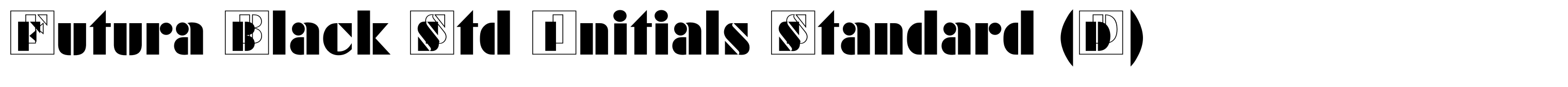 Futura Black Std Initials Standard (D)